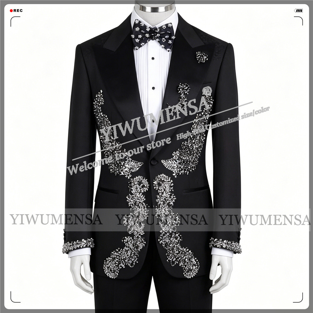 Formal Wear Jersey For Men - Exclusieve trouwpakken voor mannen, slim fit,