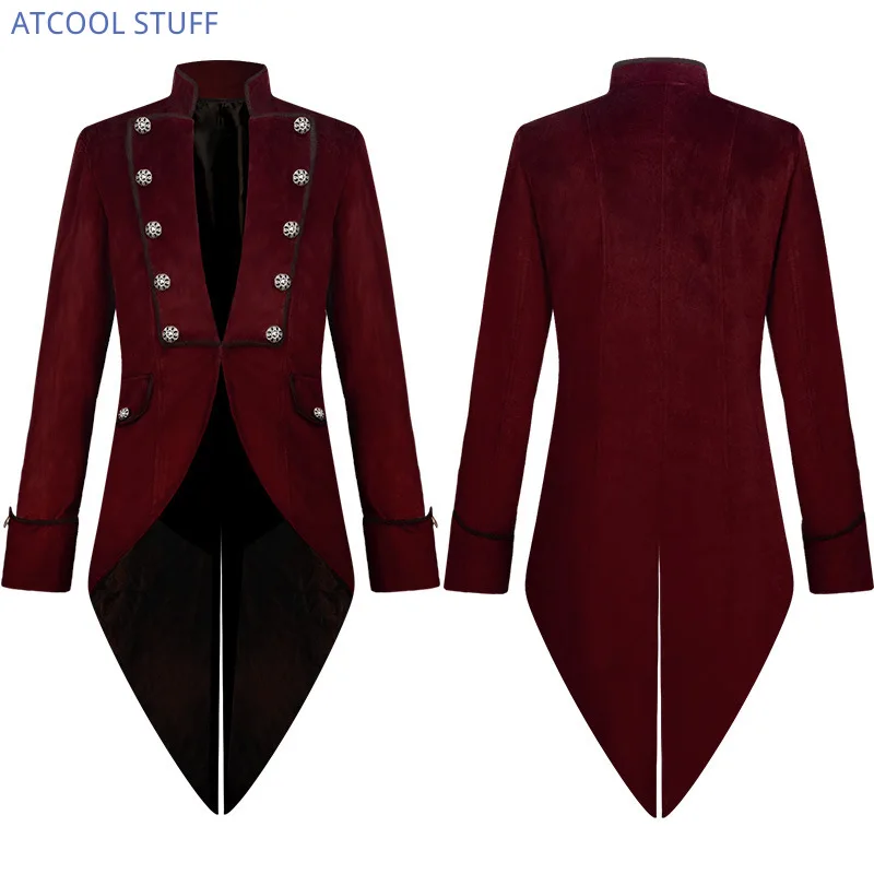 Men Formal Wear Set - Klassiek Fluwelen TailCoat Middeleeuws Jasje Steampunk