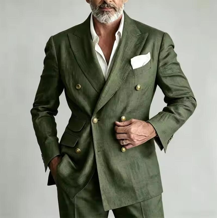 Men Formal Wear Summer - Heren linnen pak blazer jas broek