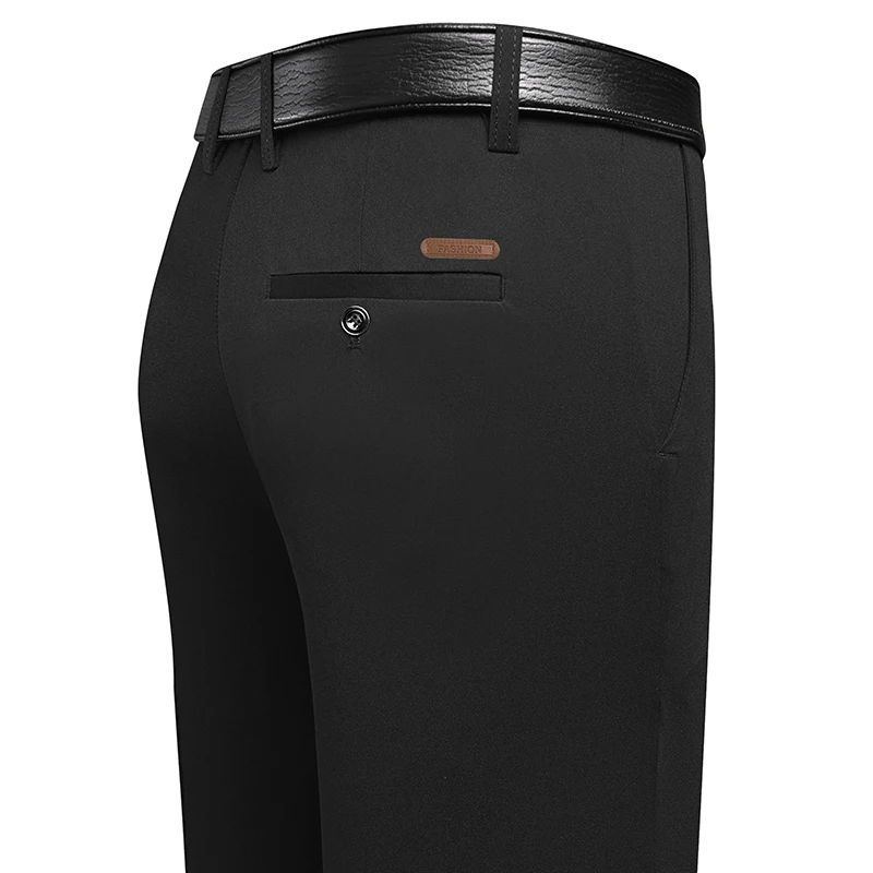 Men Formal Wear Summer - Heren lange rechte broek met leren