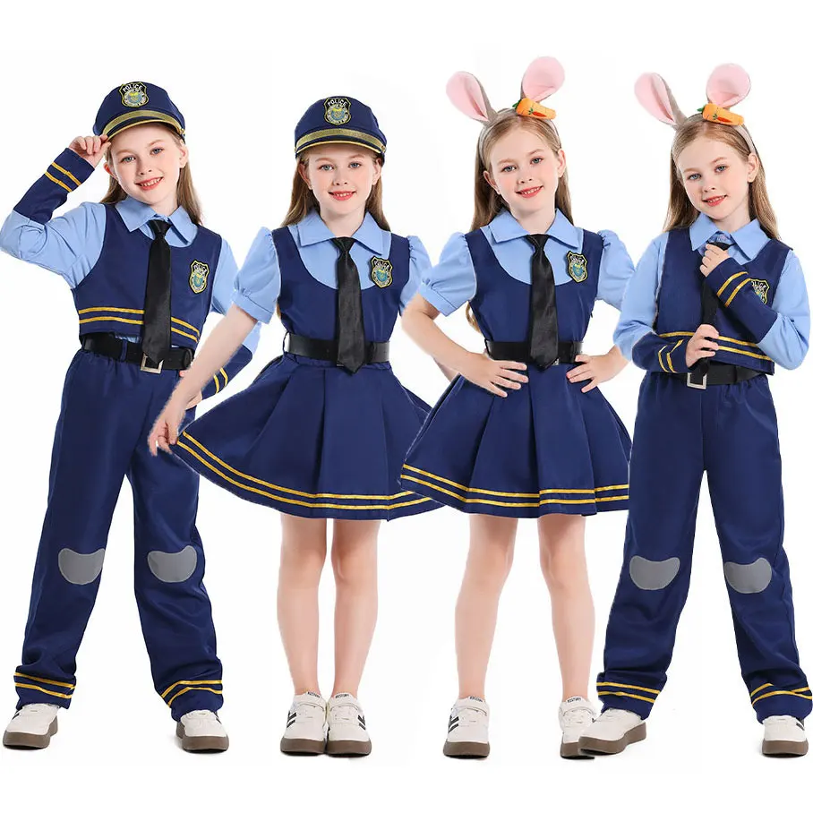 Men Formal Wear Set - Meisjes Cosplay Judy Hopps Politieagent Kostuum