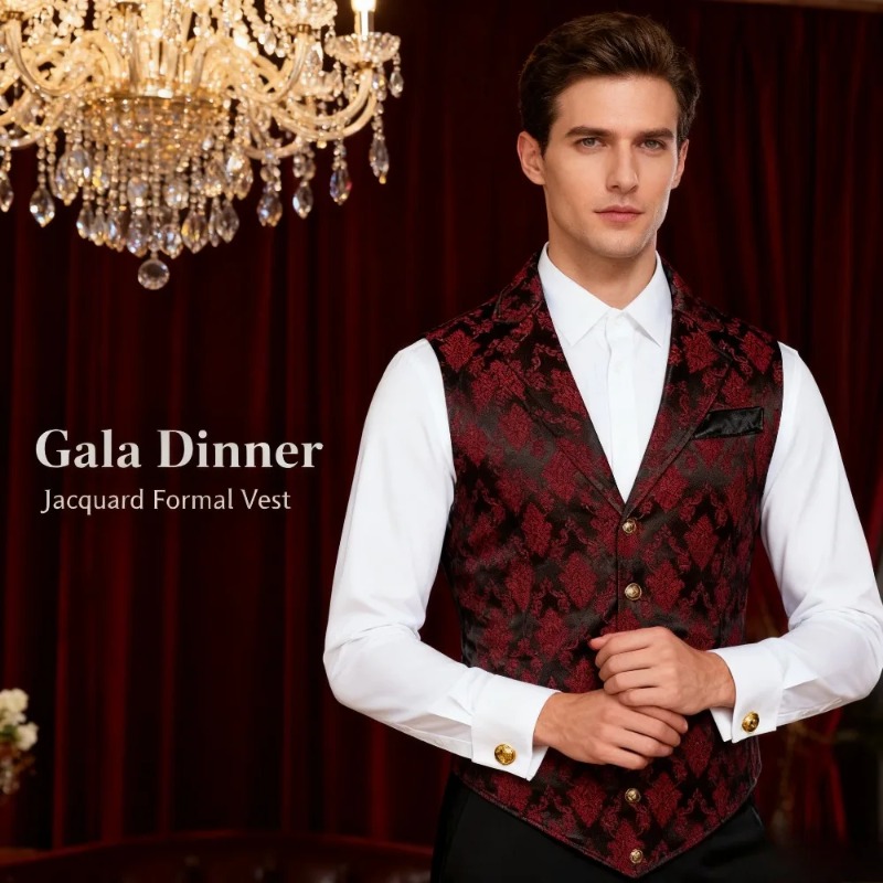 Slim Fit Vest Britse retrostij - Men'S Formal Wear Waistcoat recensie en prijs