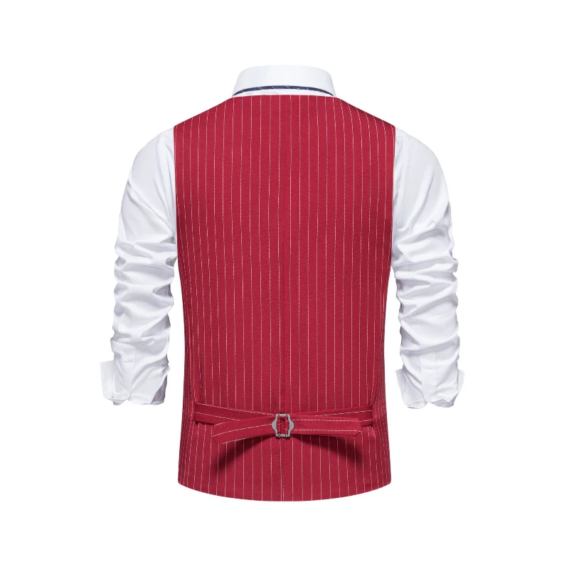 2026 Nieuw Rood Gestreept Pakv - Men'S Formal Wear Waistcoat recensie en prijs