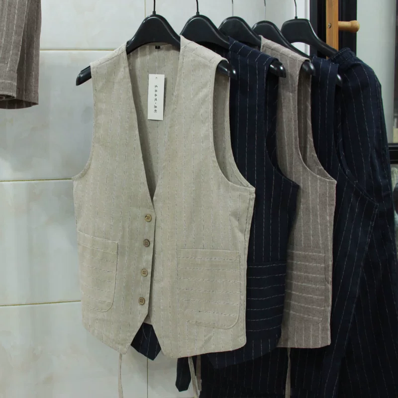 Brits casual linnen vest voor  - Men Formal Wear Summer recensie en prijs