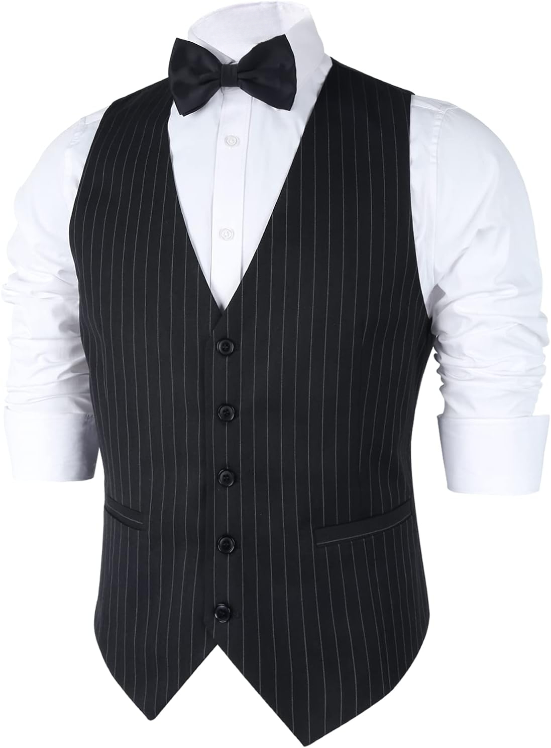 Heren pinstripe zakelijk pakve - Men'S Formal Wear Waistcoat recensie en prijs
