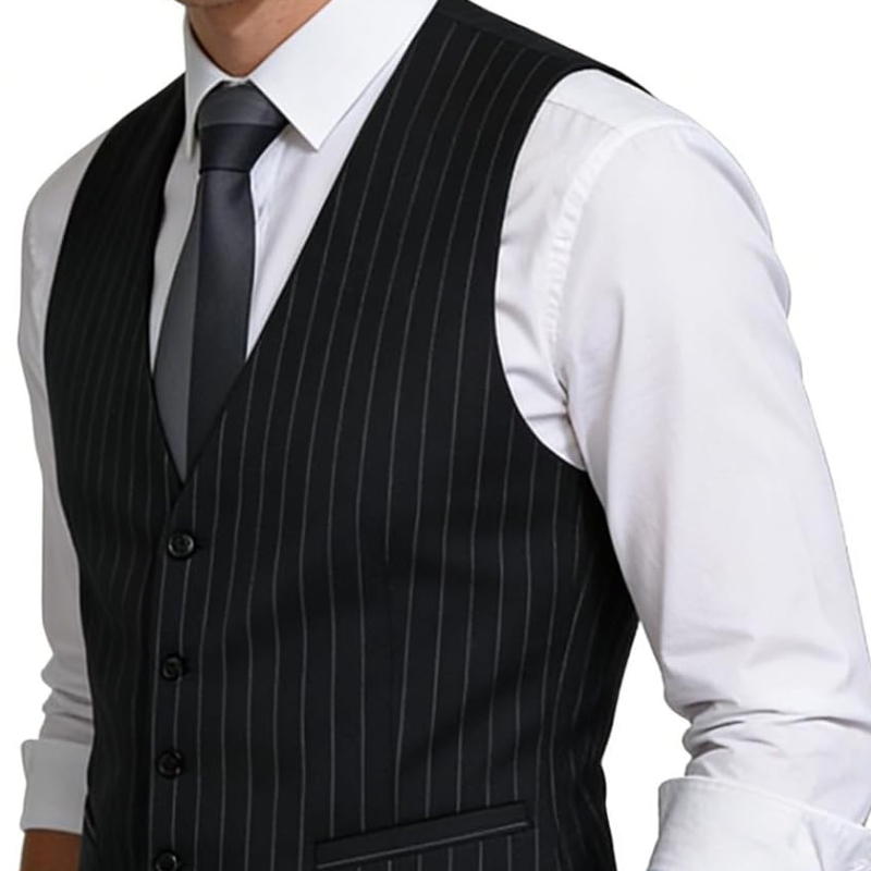Heren pinstripe zakelijk pakve - Men'S Formal Wear Waistcoat recensie en prijs
