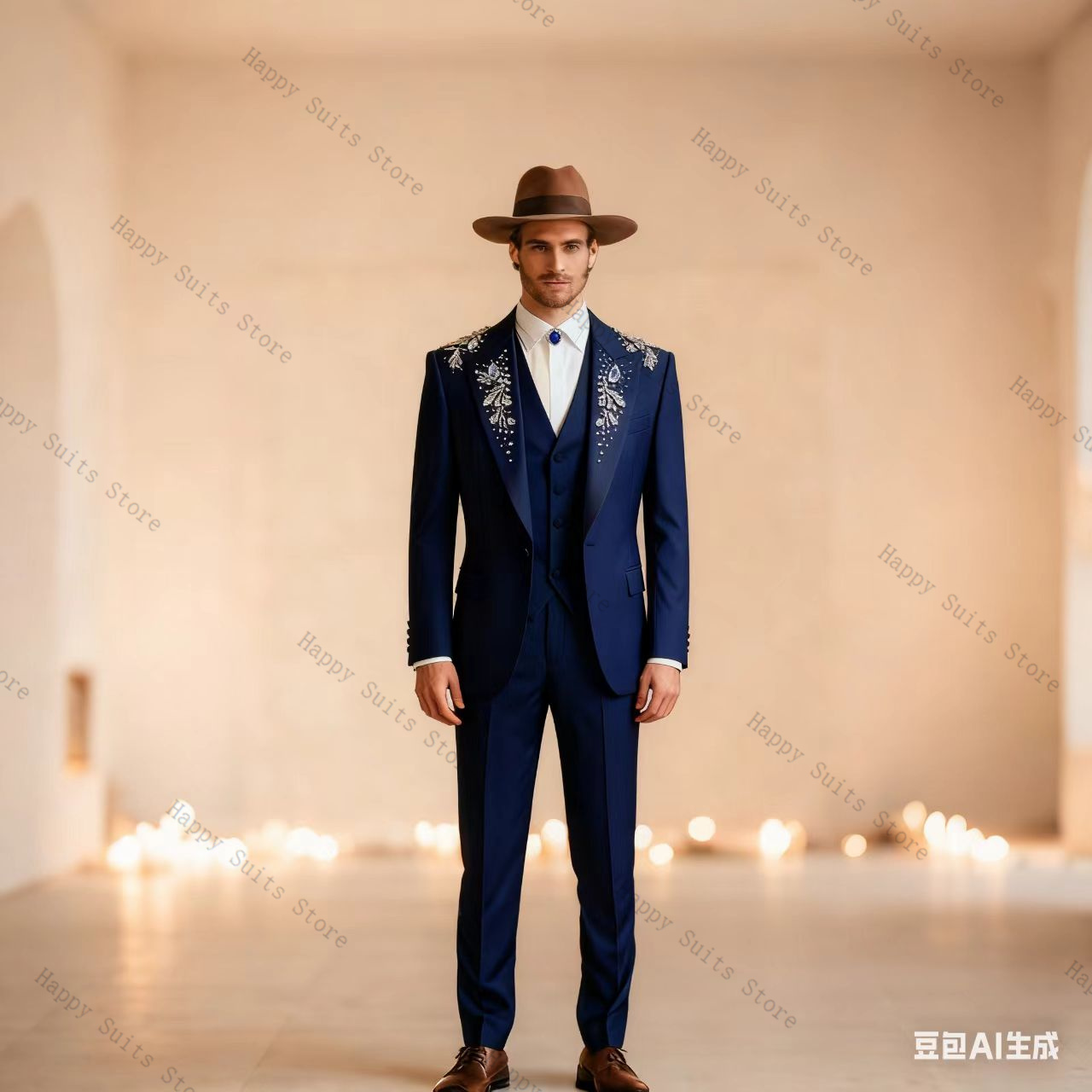 Blauwe Kristallen Mannen Pak S - Formal Wear Jersey For Men recensie en prijs