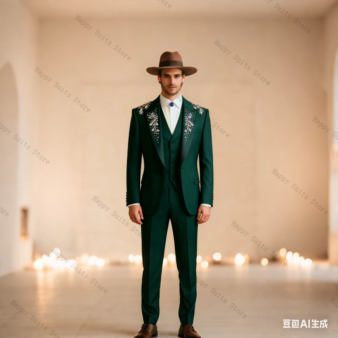 Blauwe Kristallen Mannen Pak S - Formal Wear Jersey For Men recensie en prijs