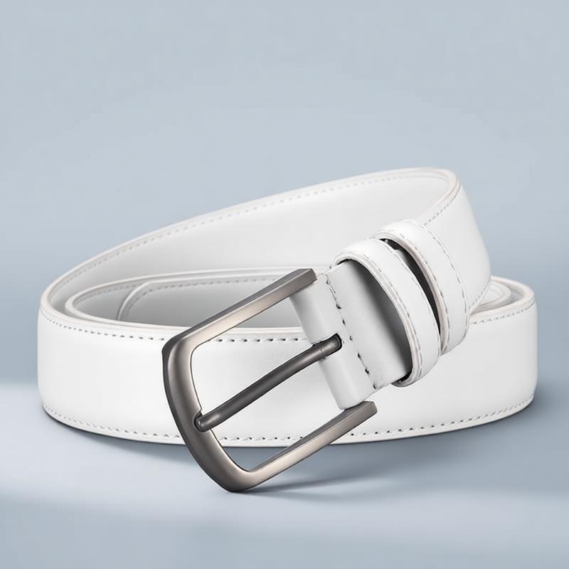 Formele herenriem, effen wit,  - Men'S Formal Wear Belt recensie en prijs