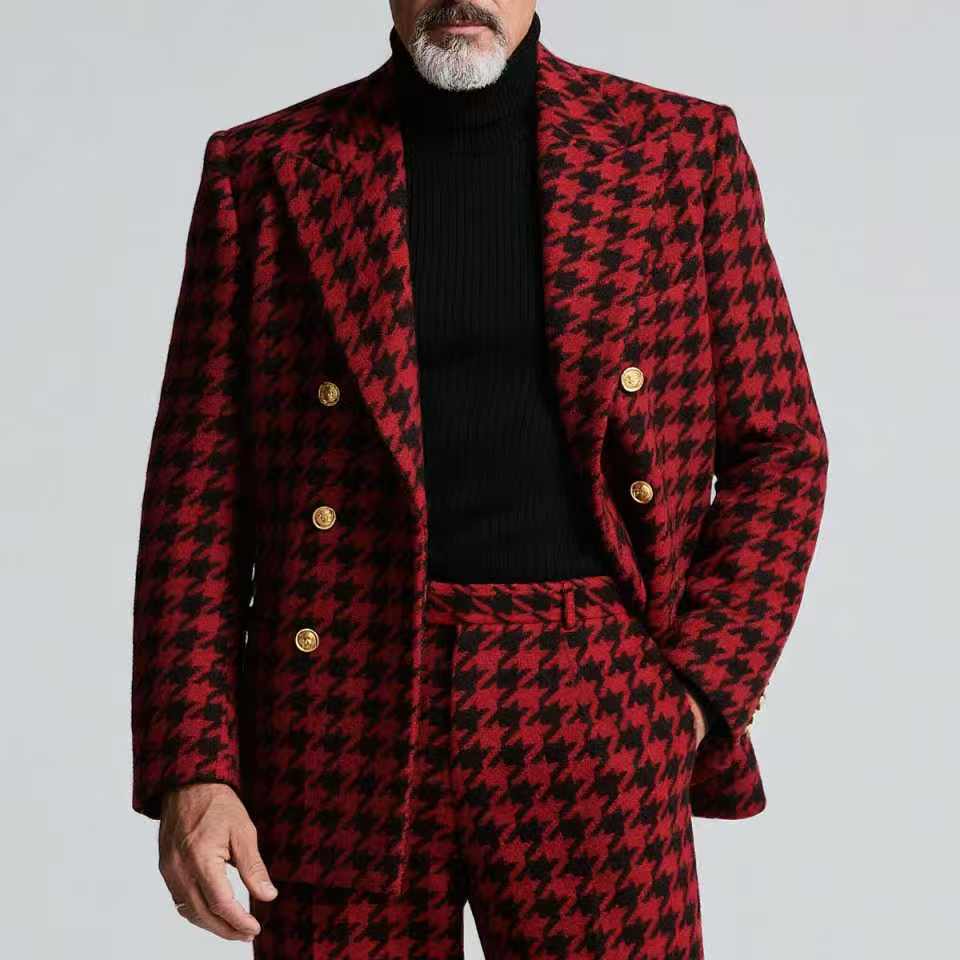 Houndstooth Mannen Pak Set 2-d - Formal Wear Jersey For Men recensie en prijs