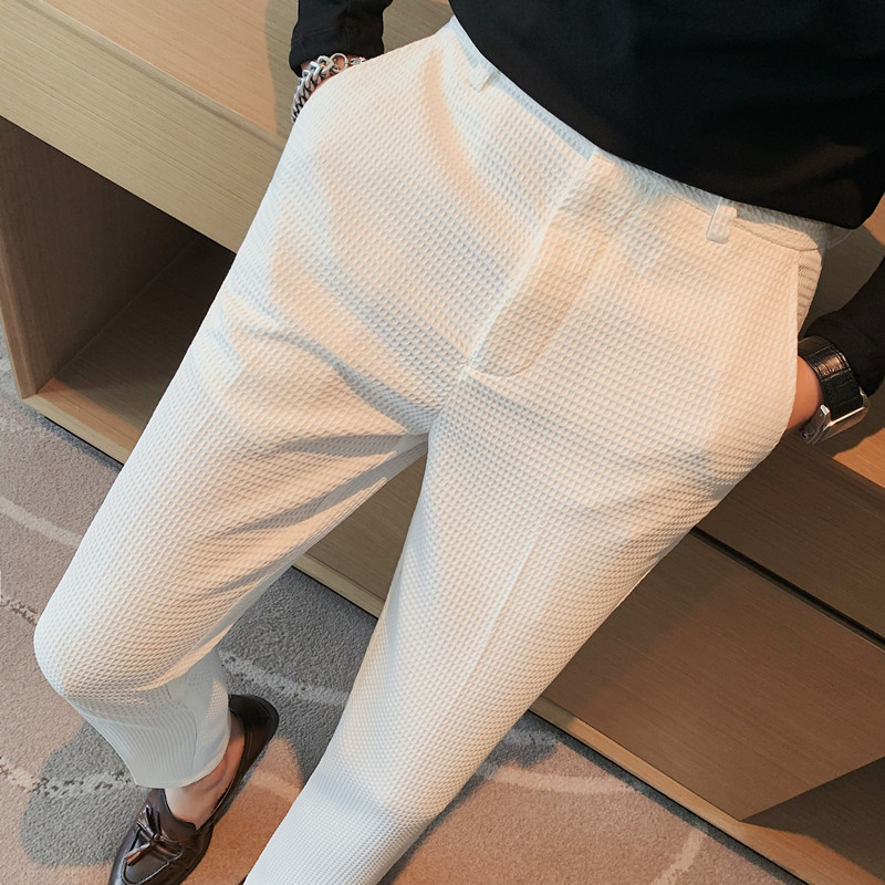 2024 Herfst Nieuwe Wafel Stret - Men Formal Wear Set recensie en prijs