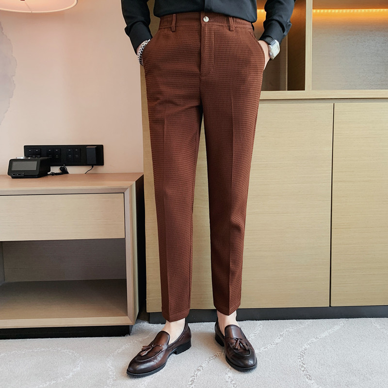 2024 Herfst Nieuwe Wafel Stret - Men Formal Wear Set recensie en prijs