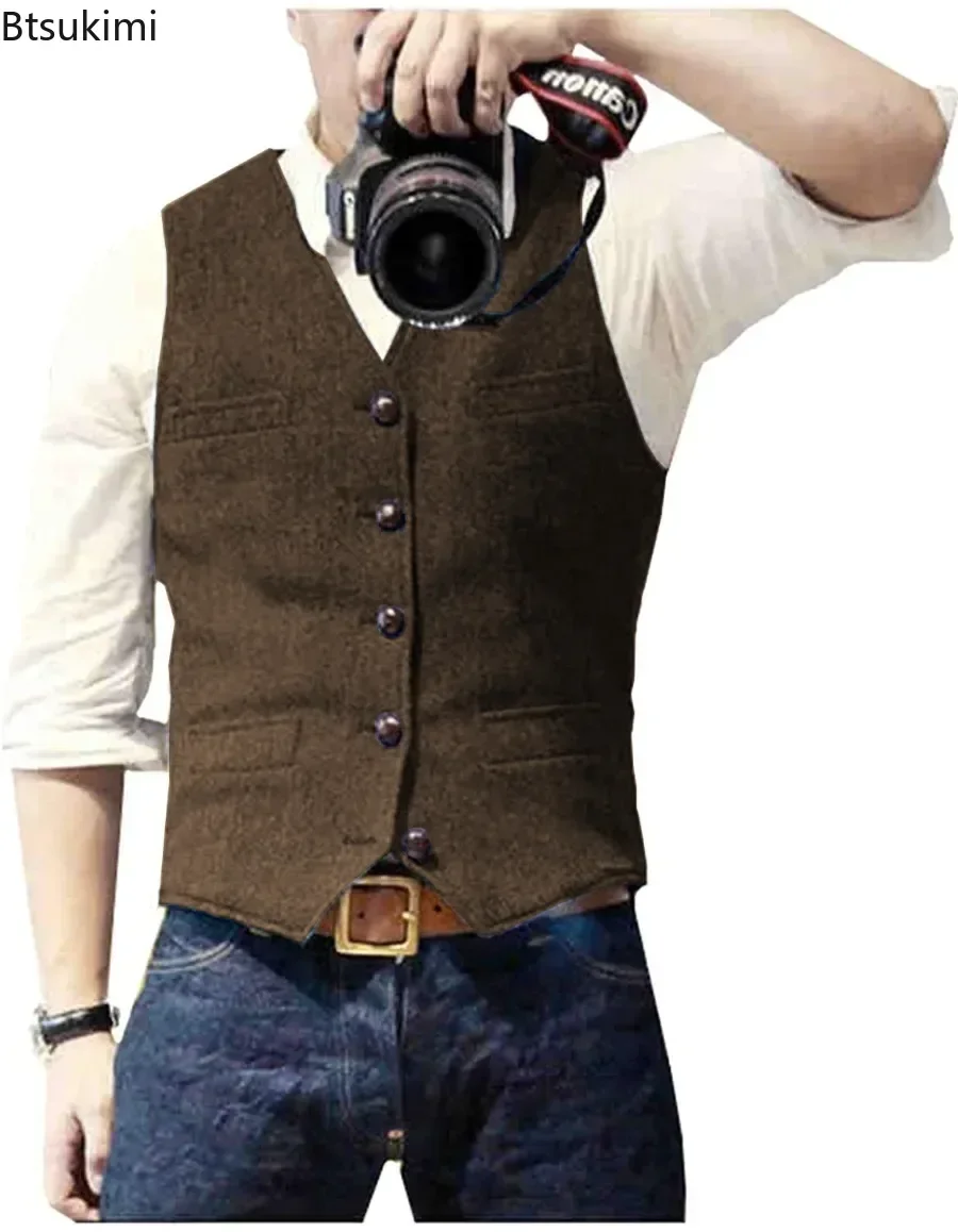 2026 Heren Vintage V-hals Pak  - Men'S Formal Wear Waistcoat recensie en prijs