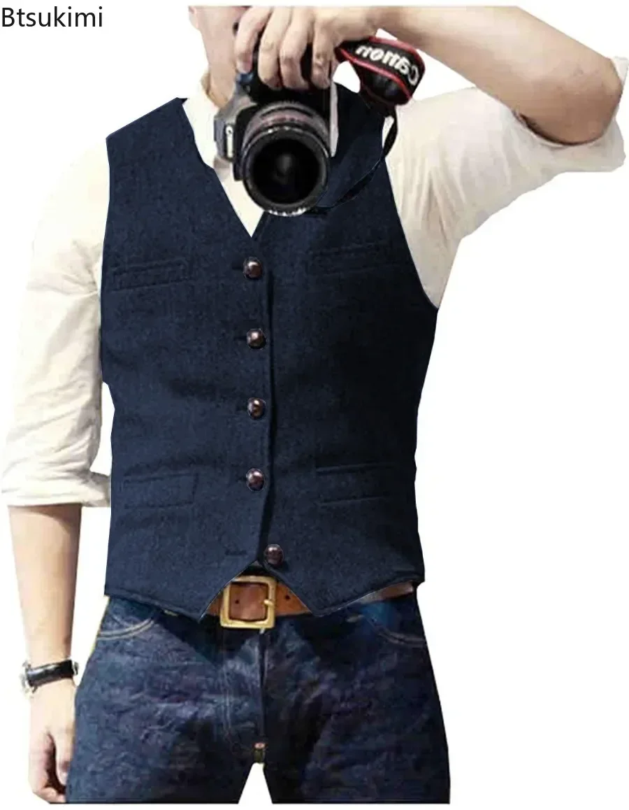 2026 Heren Vintage V-hals Pak  - Men'S Formal Wear Waistcoat recensie en prijs