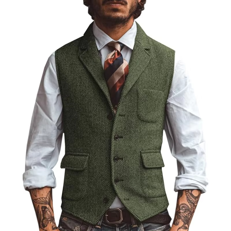 Retro Tweed herenvest met visg - Men'S Formal Wear Waistcoat recensie en prijs
