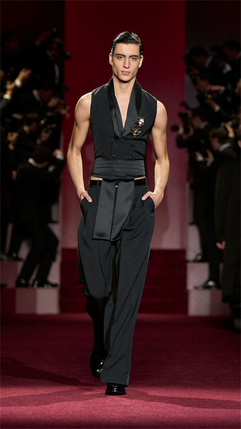 Zwarte Mannen Pakken 2-delig V - Men'S Formal Wear Waistcoat recensie en prijs