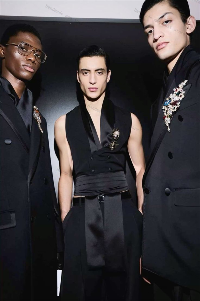 Zwarte Mannen Pakken 2-delig V - Men'S Formal Wear Waistcoat recensie en prijs