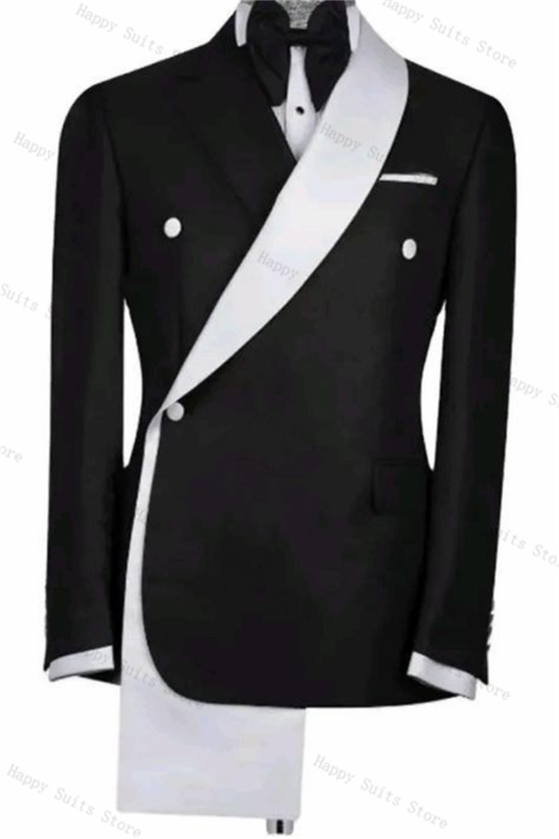 Zwart Wit Mannen Pak Set 2-del - Formal Wear Jersey For Men recensie en prijs
