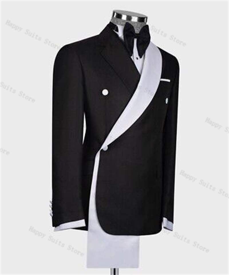 Zwart Wit Mannen Pak Set 2-del - Formal Wear Jersey For Men recensie en prijs