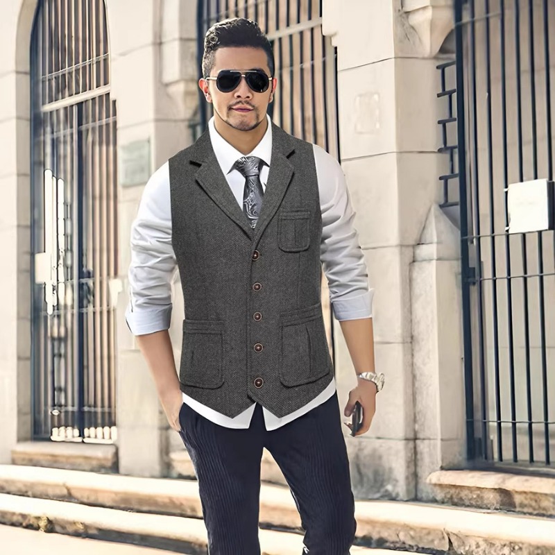 Heren herringbone tweed pakves - Men'S Formal Wear Waistcoat recensie en prijs