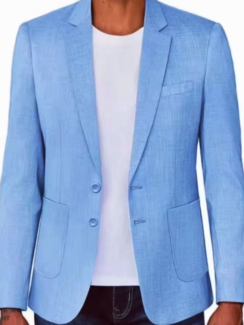 Slim Fit Heren Beige/Blauw Lin - Men Formal Wear Summer recensie en prijs