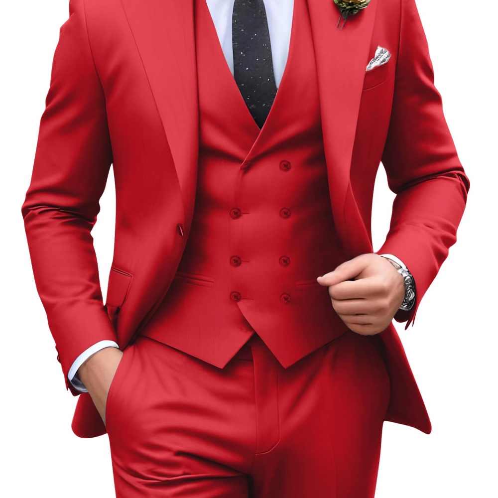 3-delige effen gekleurde heren - Formal Wear For Men In Wedding recensie en prijs
