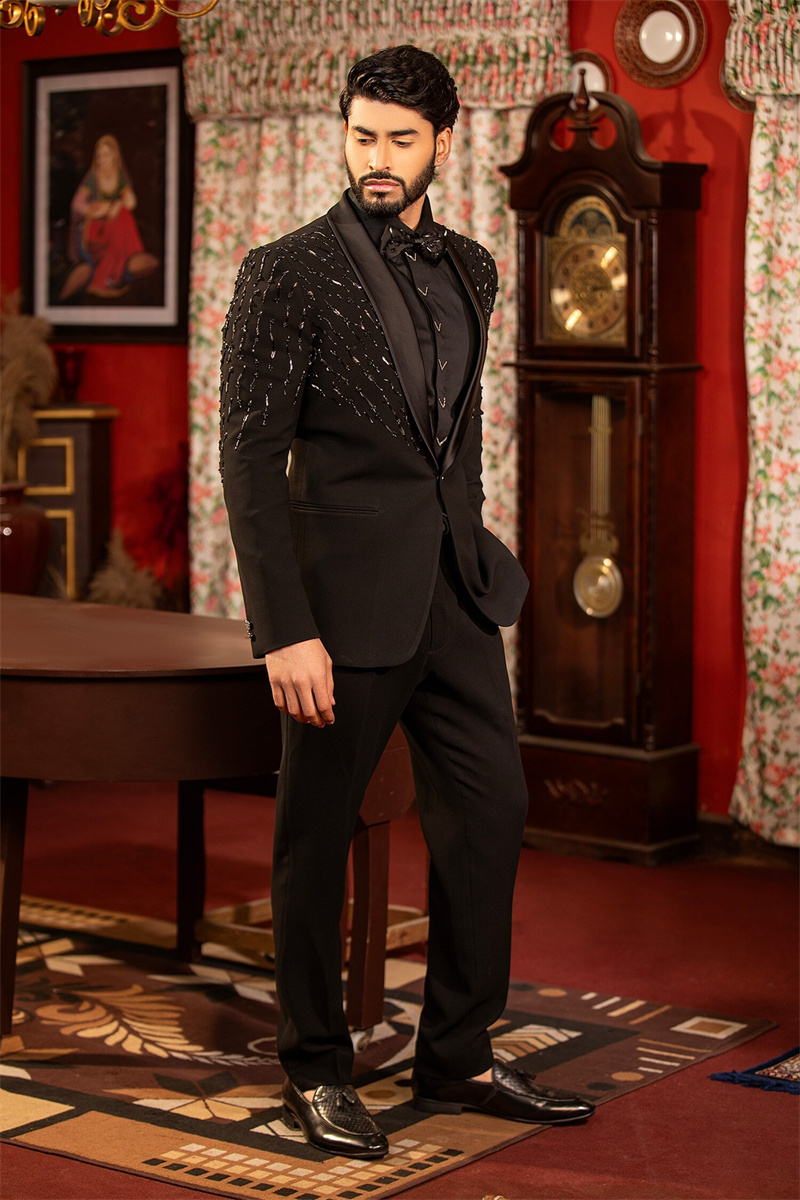 Kristallen Zwarte Mannen Pak S - Formal Wear Jersey For Men recensie en prijs