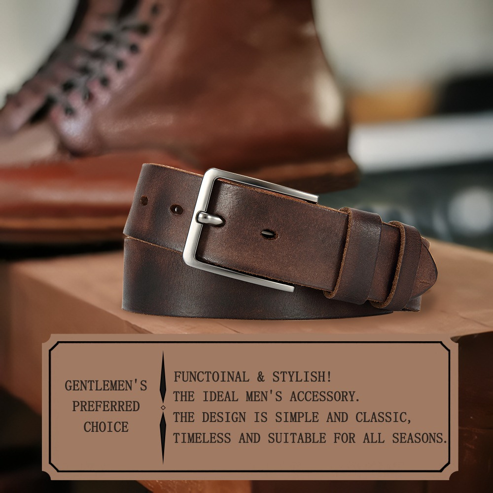 Herenriem van duurzaam echt le - Men'S Formal Wear Belt recensie en prijs