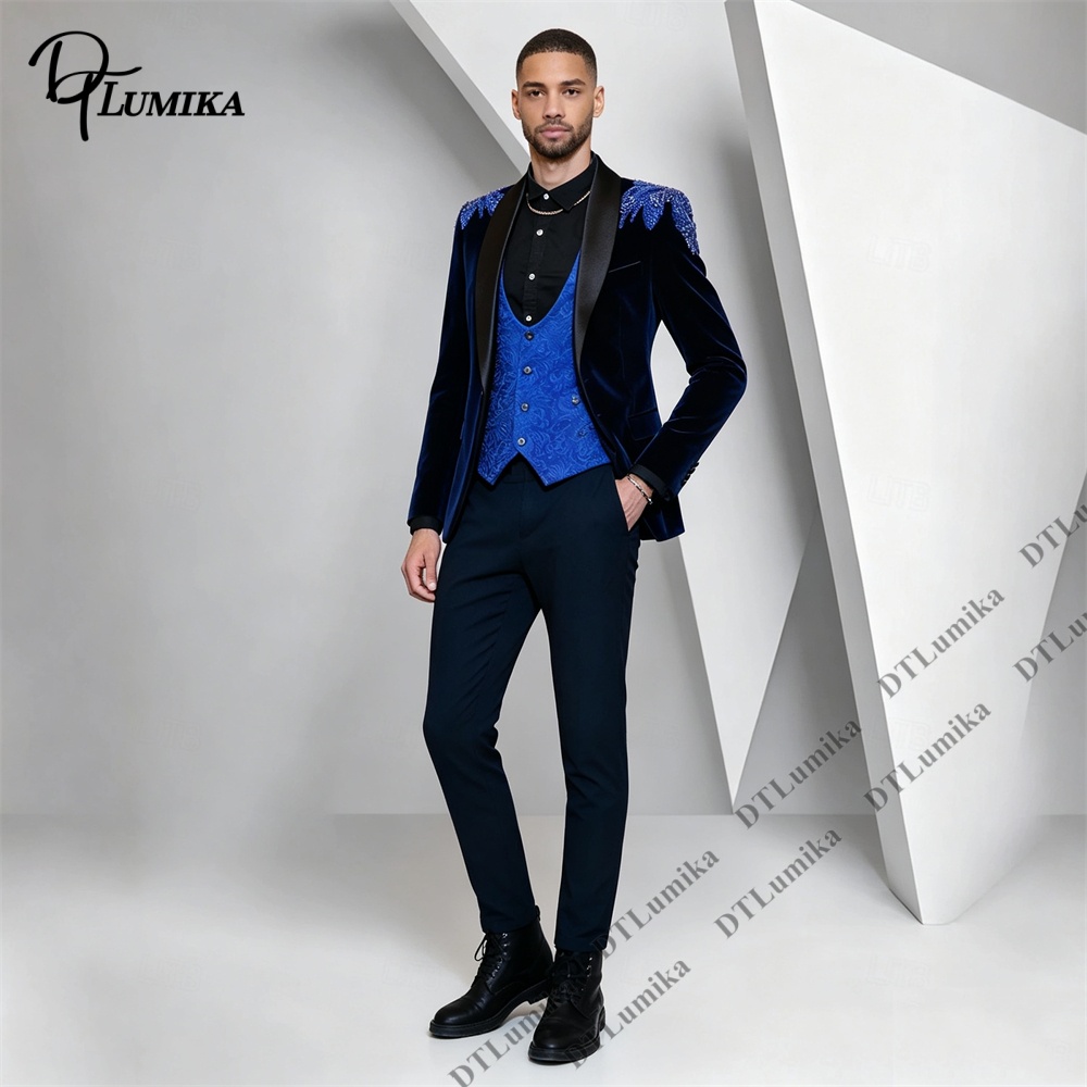 Peagent Mannen 3 Stuk Fluwelen - Formal Wear For Men In Wedding recensie en prijs
