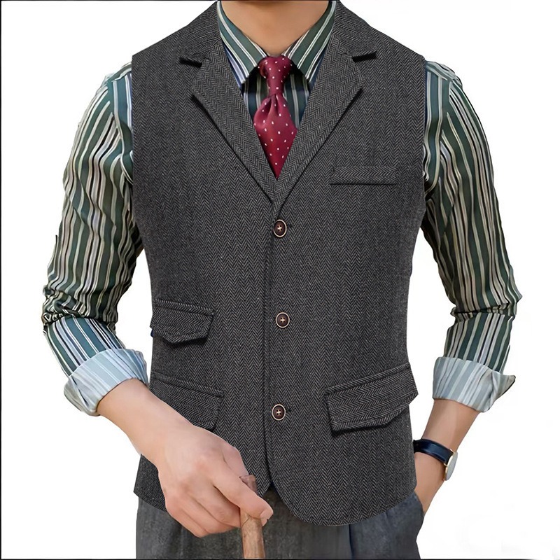Heren herringbone tweed pakves - Men'S Formal Wear Waistcoat recensie en prijs